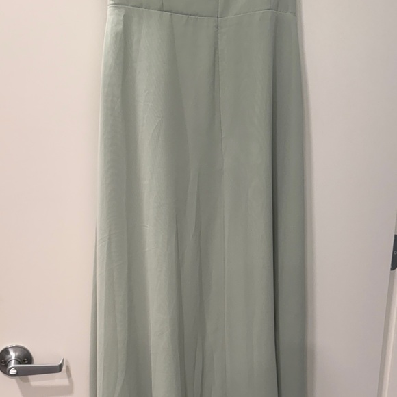 Azazie One-Shoulder Dress in Soft Green - Picture 8 of 12